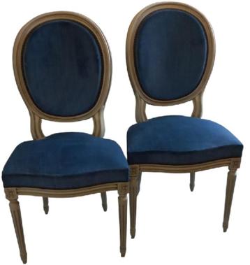 2 blauwe ballonstoelen Maertens Leuven. beschikbaar voor biedingen
