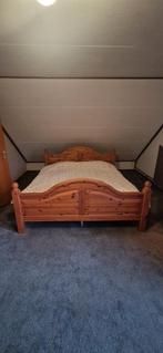 Grenen bed met Auping bodems, Huis en Inrichting, Slaapkamer | Bedden, Ophalen, Bruin, Grenen, Tweepersoons