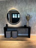 NIEUWE Zwarte eikenfineer sidetable!, Huis en Inrichting, Tafels | Sidetables, Ophalen of Verzenden, Nieuw, 25 tot 50 cm, Rechthoekig