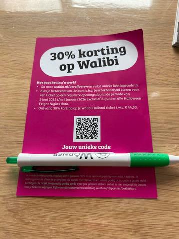 30% korting bij pretpark Walibi Holland beschikbaar voor biedingen