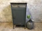 Vintage industriele locker | kazernekast | nachtkastje leger, Gebruikt, Minder dan 45 cm, Metaal of Aluminium, Ophalen of Verzenden