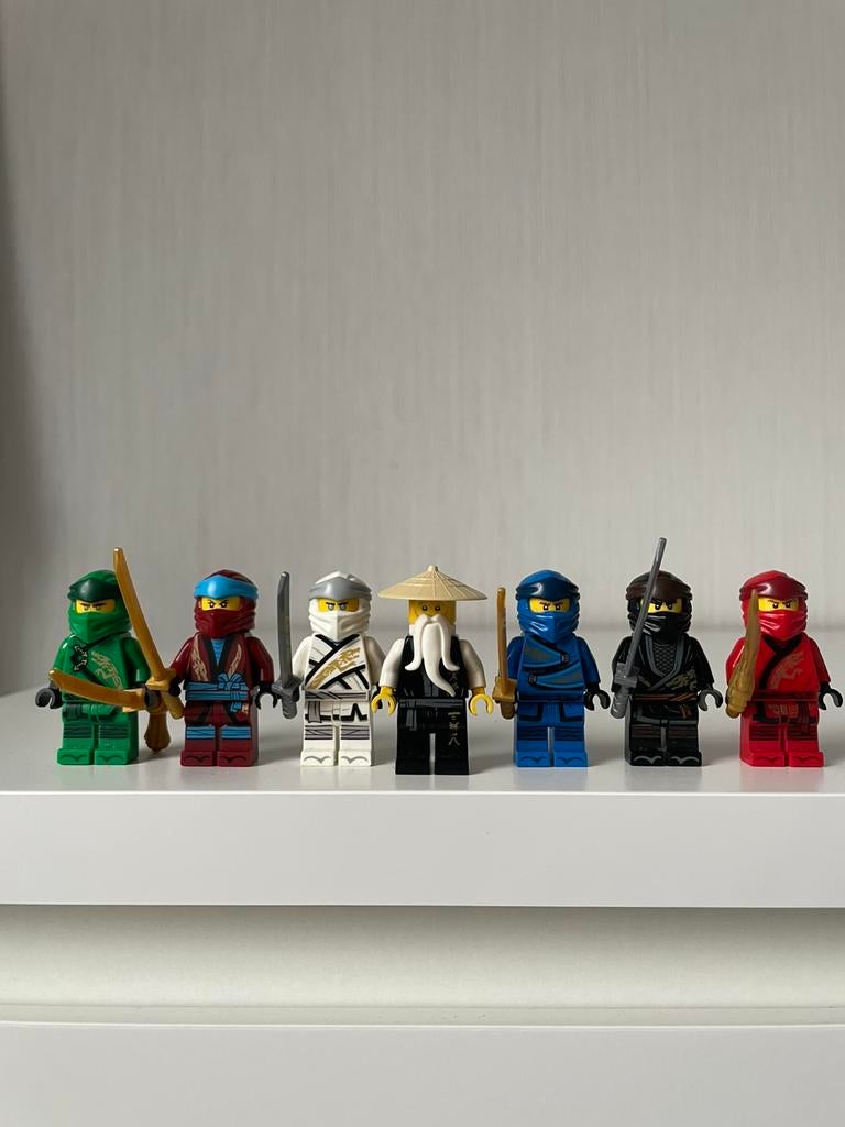 Lego Ninjago alle Legacy ninja’s & Sensei Wu, Ophalen, Zo goed als nieuw, Lego