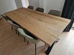 tafel en zes stoelen, Huis en Inrichting, Ophalen, Eikenhout, 200 cm of meer, 50 tot 100 cm