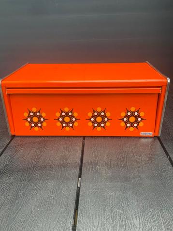 Vintage Brabantia Broodtrommel - Oranje beschikbaar voor biedingen