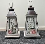 Twee sier lantarens, Huis en Inrichting, Ophalen of Verzenden, Zo goed als nieuw, Overige materialen, Minder dan 25 cm
