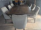 8 prachtige robuuste stoelen antraciet, Ophalen, Gebruikt, Grijs, Vijf, Zes of meer stoelen