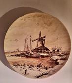 Wandbord met molen in sepia. Cor Brenkman, Antiek en Kunst, Ophalen of Verzenden