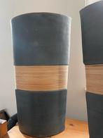 Set van 2 zwarte vazen, Ophalen, Steen, 50 tot 75 cm, Zwart
