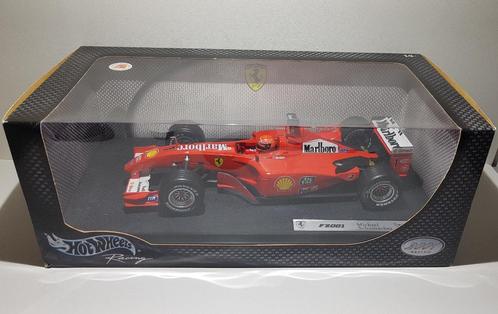 F1 Ferrari F2001 Marlboro Michael Schumacher Boxed 1/18, Hobby en Vrije tijd, Modelauto's | 1:18, Zo goed als nieuw, Auto, Hot Wheels