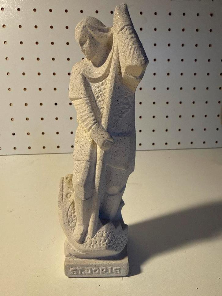 St. Joris en de draak beeldje, Antiek en Kunst, Kunst | Beelden en Houtsnijwerken, Ophalen of Verzenden