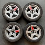 Azev A 15 inch 7J ET25 4x100 Velgen met Yokohama semi slick, Ophalen, Gebruikt, 15 inch, Banden en Velgen