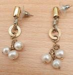 Daco Milano prachtige oorbellen met parels en zijde, Ophalen of Verzenden, Zo goed als nieuw, Goud, Overige materialen
