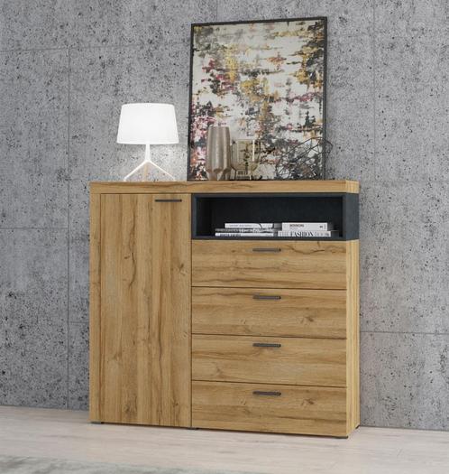 Dressoir - Sandal - Type 3 - Licht eiken - 147cm, Huis en Inrichting, Kasten | Dressoirs, Nieuw, 100 tot 150 cm, 25 tot 50 cm