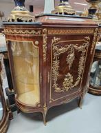 Luxe barok dressoir commode kast brons marmer, Ophalen of Verzenden, Nieuw, 25 tot 50 cm, Glas