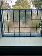 Glas in lood 5 x met blauwe rand. 1 x  met rood, Doe-het-zelf en Verbouw, Glas en Ramen, Ophalen, Gevelraam of Ruit, Gebruikt