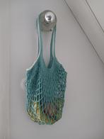 gehaakte tas boho hippie vintage stijl 100% katoen turquoise, Verzenden, Nieuw
