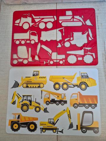 Bouwplaats Werkvoertuigen sjabloon beschikbaar voor biedingen