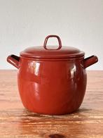 Keukenpot / dekselpot - emaille - kleur bruin, Ophalen of Verzenden