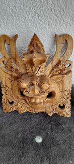 bijzonder houtsnijwerk BALI Barong masker 18 x 16 cm, Antiek en Kunst, Kunst | Niet-Westerse kunst, Verzenden