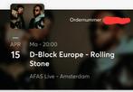 D-Block Europe Rolling Stone tour tickets x3 15-04-2024 AFAS, Tickets en Kaartjes, Concerten | R&B en Hiphop, April, Drie personen of meer