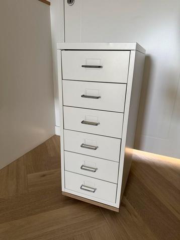 IKEA Helmer ladeblok op wielen, wit met eiken beschikbaar voor biedingen