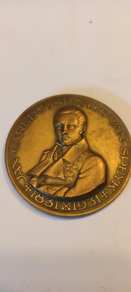 Van Speyk Bronzen Herdenkingsmunt 1831-1931, Postzegels en Munten, Penningen en Medailles, Brons, Buitenland, Ophalen of Verzenden