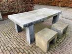 Zware tuintafel, Tuin en Terras, Ophalen, Gebruikt, Rechthoekig