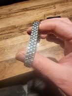 Sterling Zilveren Armband met Aquamarijnen, Met kristal, 18 tot 19, Ophalen of Verzenden, Zo goed als nieuw