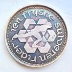 Zilveren Elfstedentocht penning 1985 schaats munt medaille, Ophalen of Verzenden, Zilver, Nederland