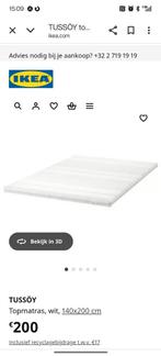 IKEA TUSSÖY Topmatras 140x200 - Zo goed als nieuw!, Caravans en Kamperen, Ophalen, Zo goed als nieuw