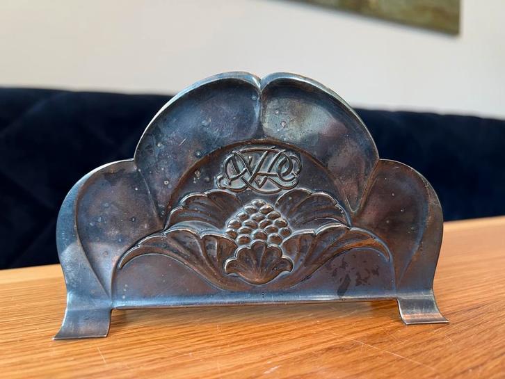 Antieke Gero AVRO verzilverde Servethouder, Antiek en Kunst, Antiek | Goud en Zilver, Zilver, Ophalen of Verzenden