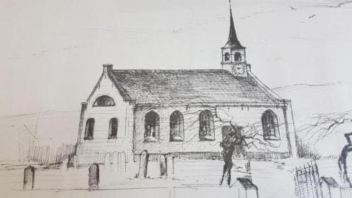 Ned. Hervormde kerk Noordwijk Marum H. Kleyn. Groningen, Antiek en Kunst, Kunst | Tekeningen en Foto's, Ophalen