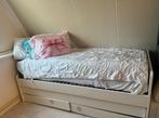 1 persoon bed met schuif lade bed, Huis en Inrichting, Slaapkamer | Bedden, 90 cm, Eenpersoons, Wit, Ophalen of Verzenden