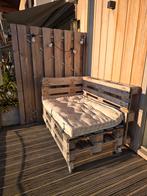 Palletbank met wielen en kussen, Ophalen, Gebruikt, Hout