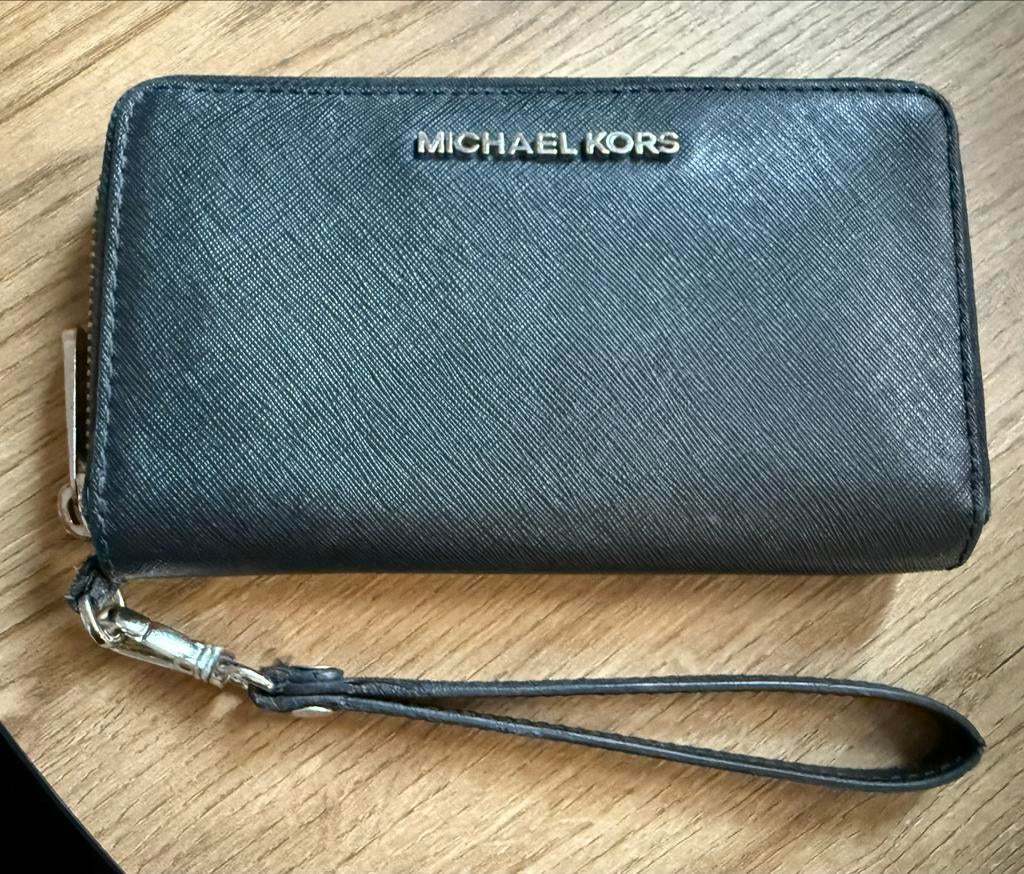 Michael Kors Zwarte Portemonnee, Overige merken, Gebruikt, Zwart, Ophalen of Verzenden