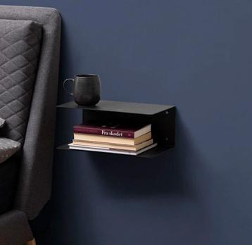 2x Zwarte Metalen Wandplank - Scandinavisch Design beschikbaar voor biedingen