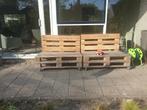 Palletbanken, dit jaar gemaakt., Tuin en Terras, Tuinbanken, Ophalen, Zo goed als nieuw, Hout