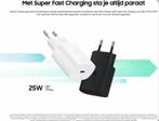 Originele Samsung 25W USB-C Snellader - Zwart, Telecommunicatie, Mobiele telefoons | Telefoon-opladers, Ophalen of Verzenden, Nieuw