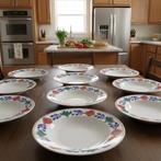 Boerenbont Antieke diepe borden, Antiek en Kunst, Antiek | Servies compleet, Ophalen of Verzenden
