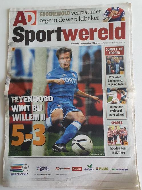 AD Sportwereld 13-11-2006, Verzamelen, Sportartikelen en Voetbal, Zo goed als nieuw, Boek of Tijdschrift, Feyenoord, Ophalen of Verzenden