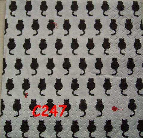 Servetten decoupage/bullet journal – katten C247x, Hobby en Vrije tijd, Knutselen, Nieuw, Materiaal, Verzenden