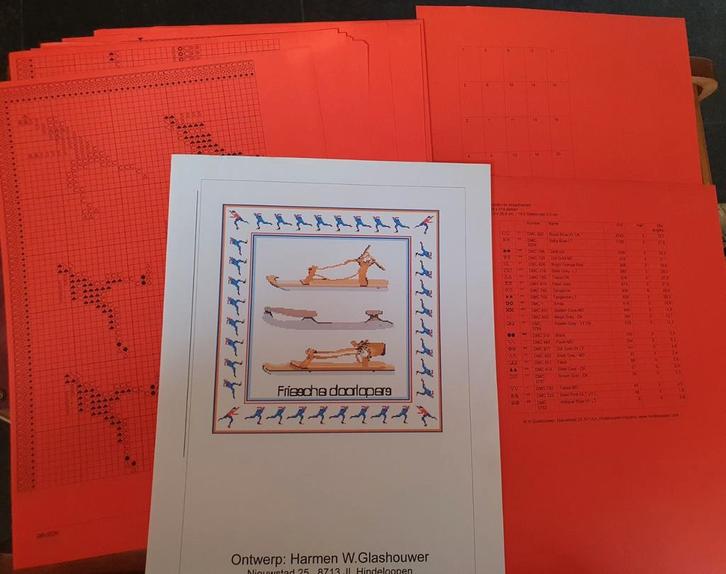 glashouwer borduurpatroon - friesche doorlopers, Hobby en Vrije tijd, Borduren en Borduurmachines, Nieuw, Patroon, Verzenden