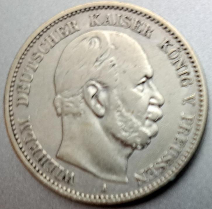 Preussen, 2 Mark 1876 A - zilver, Postzegels en Munten, Munten | Europa | Niet-Euromunten, Losse munt, Duitsland, Zilver, Ophalen of Verzenden