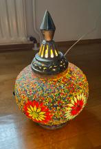 Oosterse glasmozaïek tafellamp met 2 theelichthouders, Ophalen of Verzenden, Glas, Minder dan 50 cm