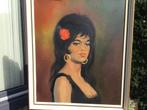 Olieverf Schilderij Portret met Lijst, Antiek en Kunst, Ophalen of Verzenden