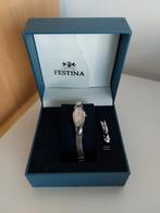 Festina F16192 stalen dames armbandhorloge parelmoer roze, Ophalen of Verzenden, Zo goed als nieuw, Zilver, Staal