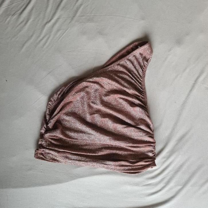 Bronze One shoulder top met glitters, Kleding | Dames, Tops, Nieuw, Verzenden