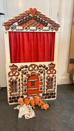 Vintage poppenkast met speelpoppen, Ophalen, Gebruikt