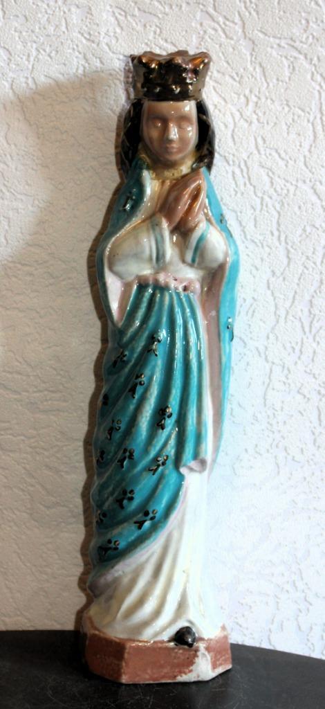 Mooi beeld Biddende Maria (geglazuurd, Antiek en Kunst, Antiek | Religie, Ophalen of Verzenden