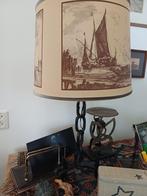 Vintage Lamp van Gietijzer met Scheepsmotief, Ophalen